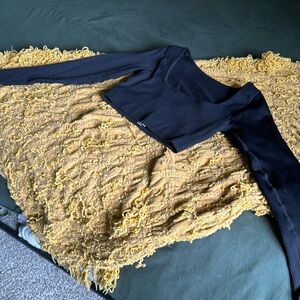 Long Sleeve Square Neck Workout Top